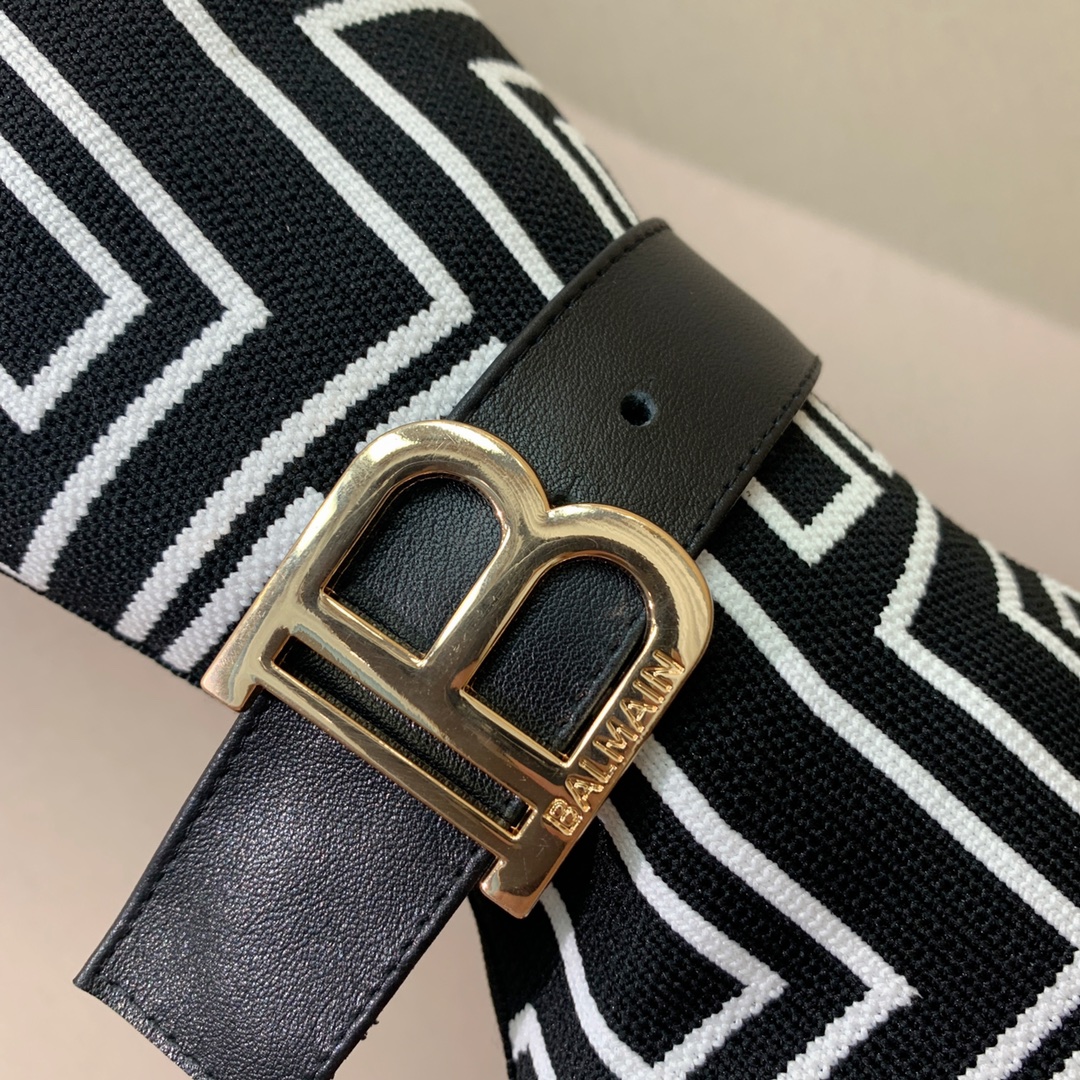 【Balmai*】针织弹力长靴！海外订购原版，1:1完美复刻！材质：原版定制飞织鞋面，牛皮垫脚，真皮大底