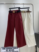 MiuMiu Clothing Jeans Apricot Color Red