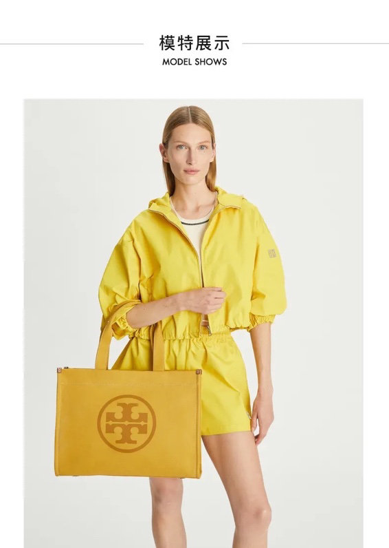 Tory Burch ～秋冬新款 2023中号ELLA棉质帆布 手提单肩托特包 148792每人 单品