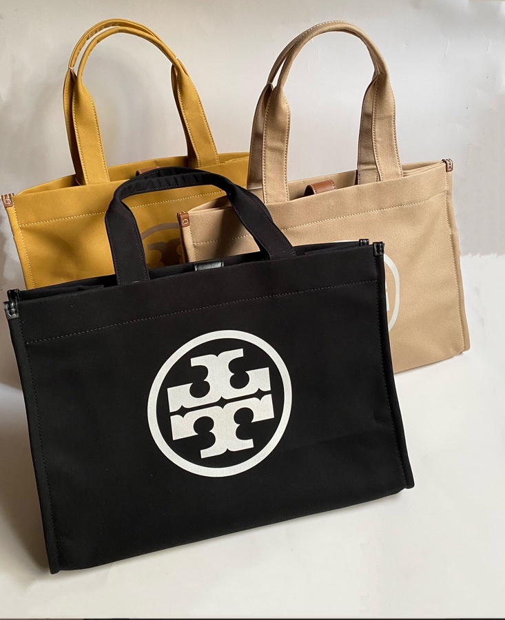 Tory Burch ～秋冬新款 2023中号ELLA棉质帆布 手提单肩托特包 148792每人 单品