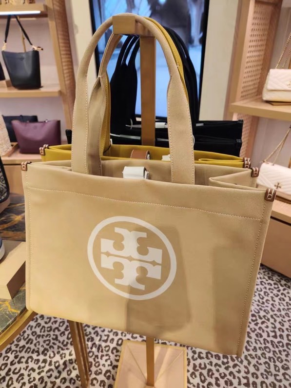 Tory Burch ～秋冬新款 2023中号ELLA棉质帆布 手提单肩托特包 148792每人 单品