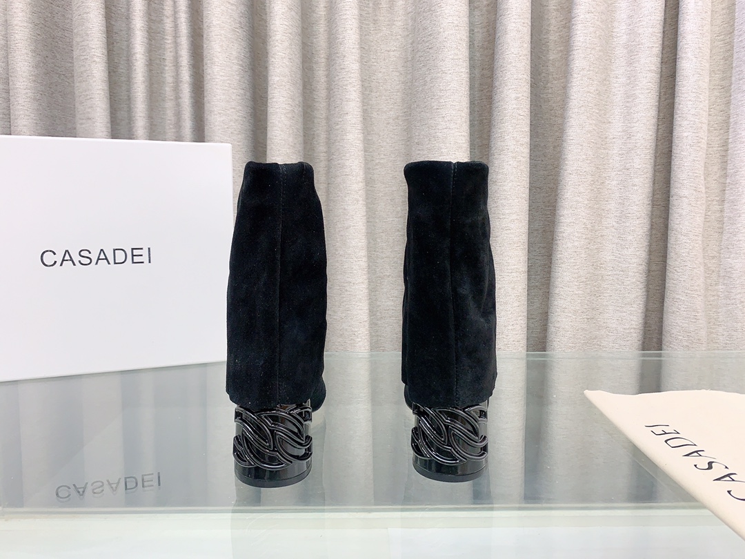 Italian Imported Real Leather Short Boots with Foldable Design for Autumn/Winter Fashion. - 图片 5