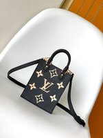 Louis Vuitton LV Sac Plat Bags Handbags Cheap Wholesale
 Black Empreinte​ Cowhide M81417