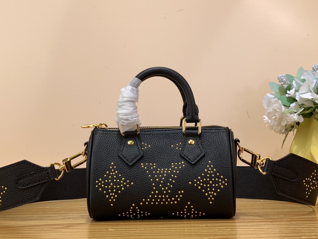 Louis Vuitton LV Speedy Bags Handbags Black Cowhide M46745