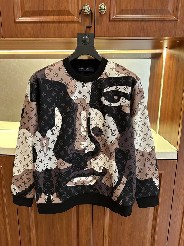 Louis Vuitton Clothing Sweatshirts Best Replica 1:1 Doodle Printing Fall Collection Quick Dry