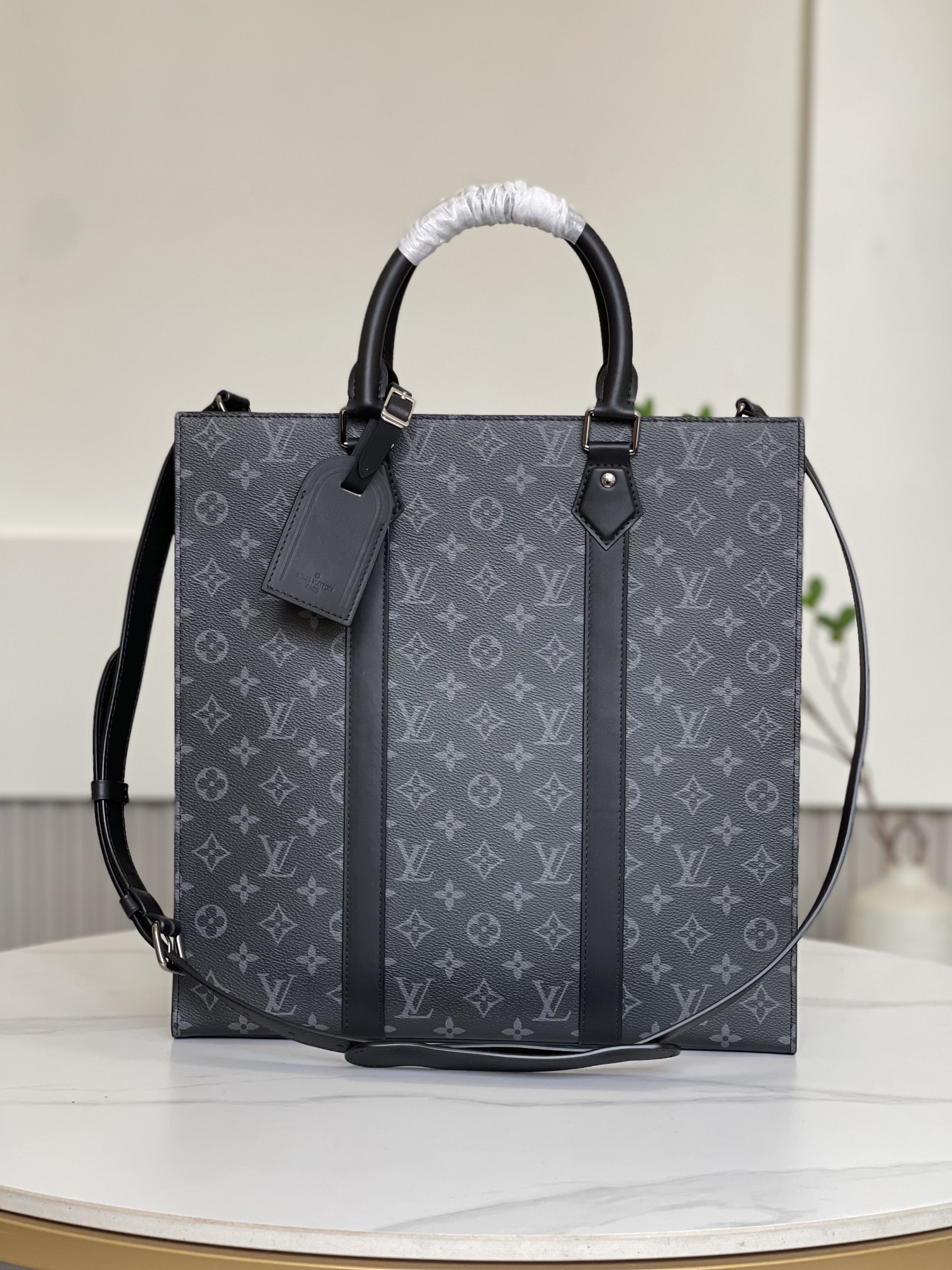 Louis Vuitton LV Sac Plat Tassen handtassen Monogram Eclipse Canvas M46452