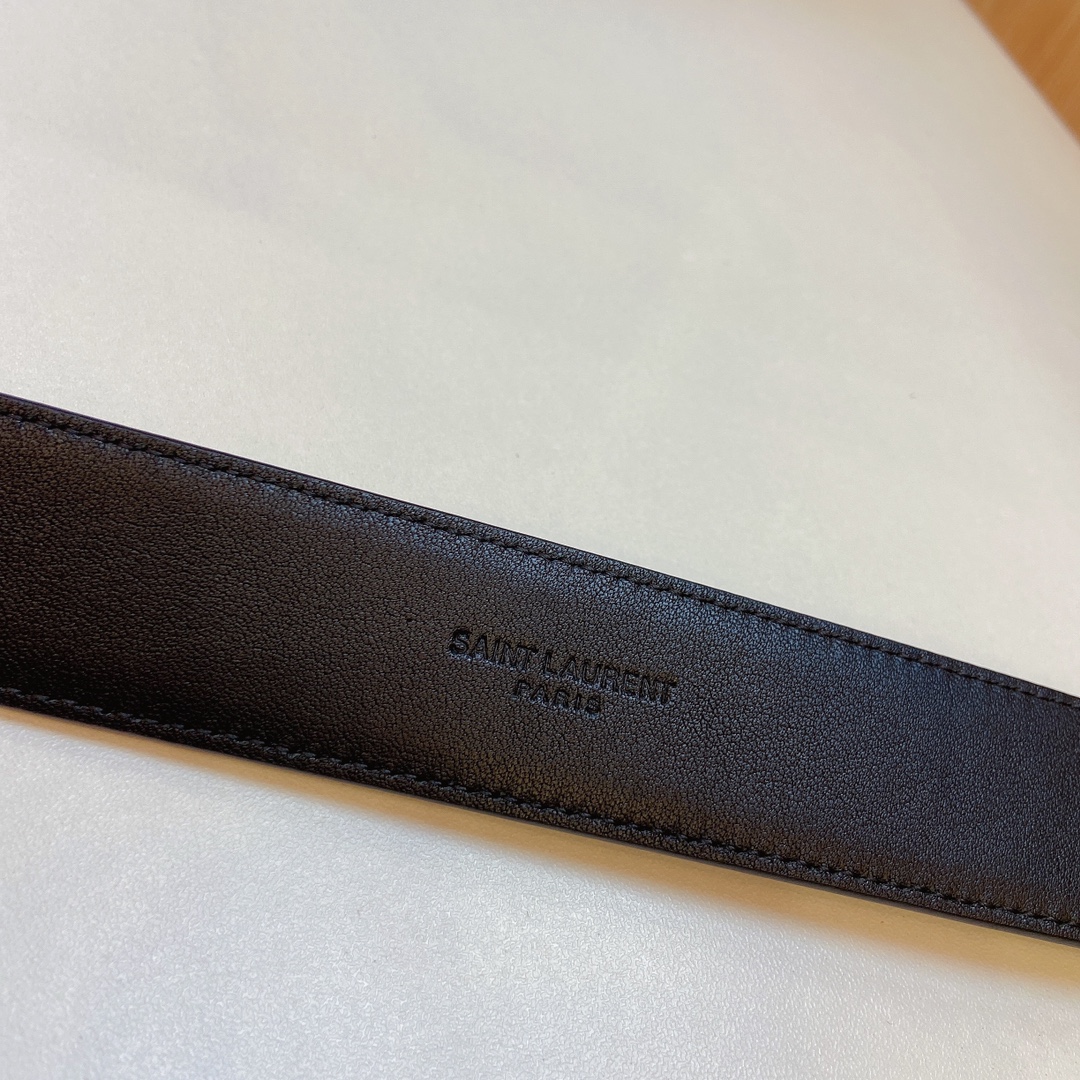 Saint Laurent 圣罗兰2023女士腰带，原厂精品五金搭配意大利进口头层皮，宽3.0cm，代购