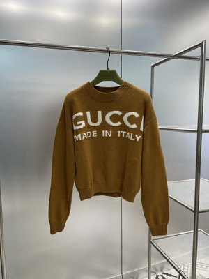 Gucci Clothing Sweatshirts Apricot Color Knitting Fall/Winter Collection