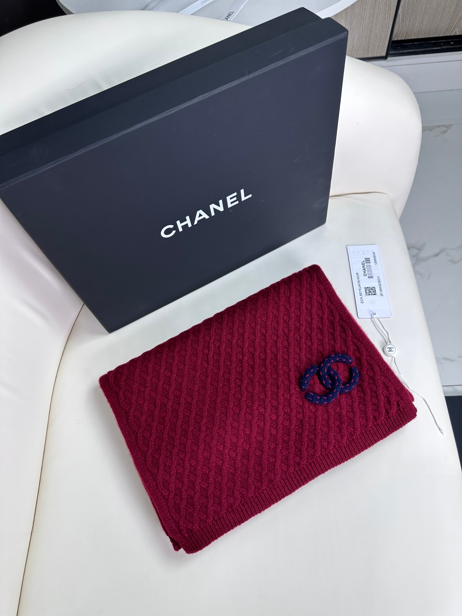 CHANEL 𝟐𝟎𝟐𝟑新款香奈儿新品 菱形格logo围巾