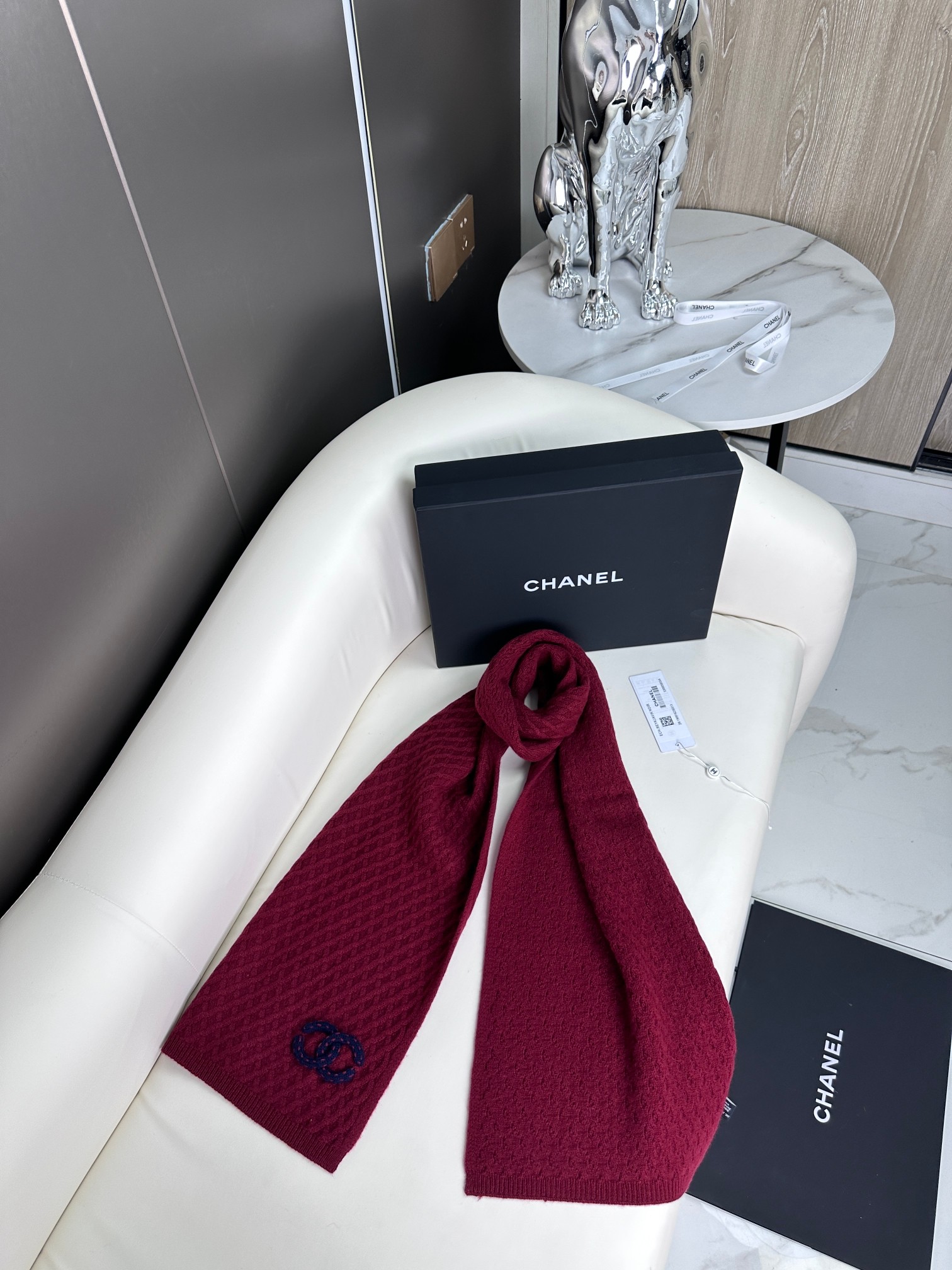 CHANEL 𝟐𝟎𝟐𝟑新款香奈儿新品 菱形格logo围巾