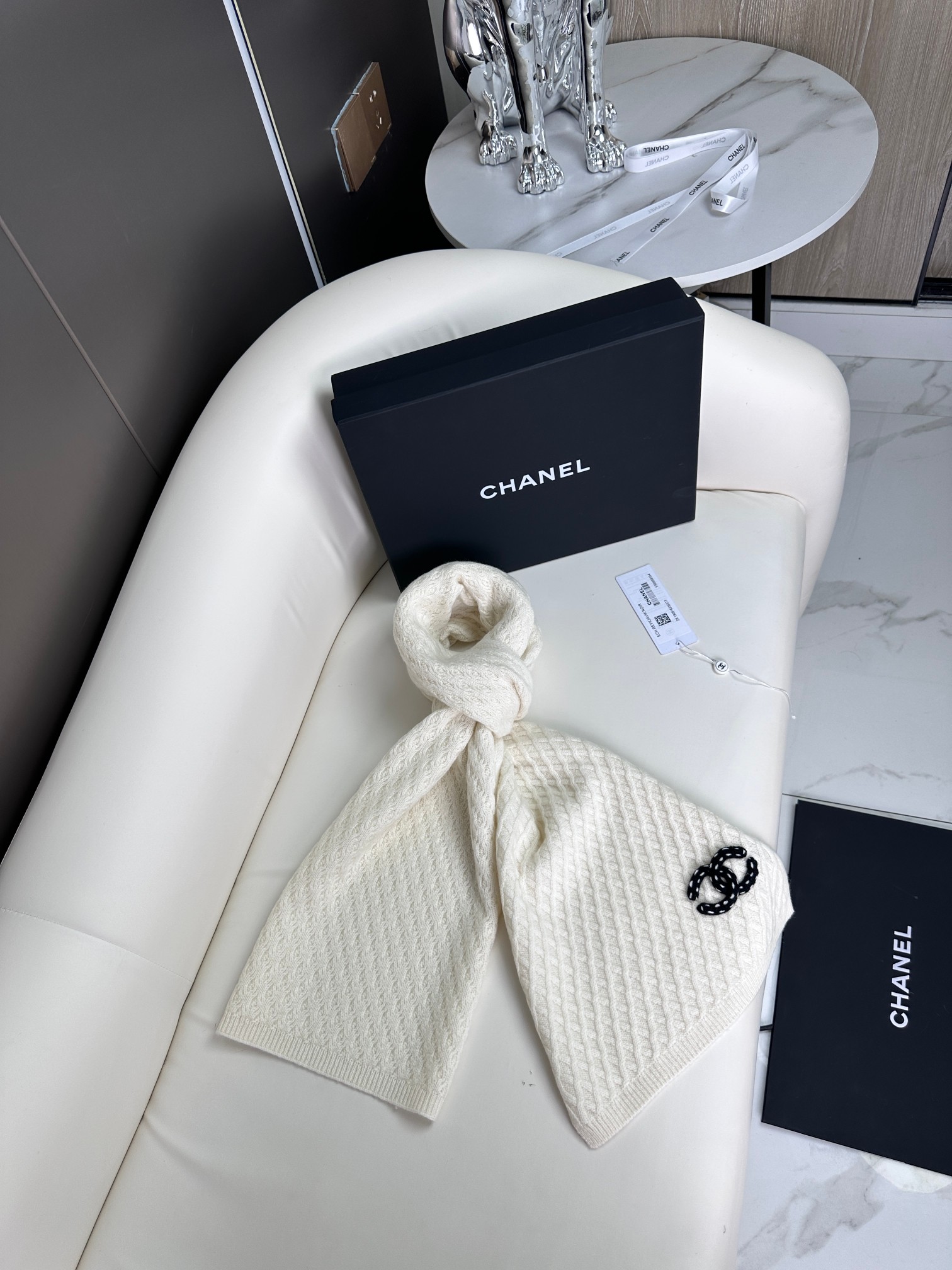 CHANEL 𝟐𝟎𝟐𝟑新款香奈儿新品 菱形格logo围巾