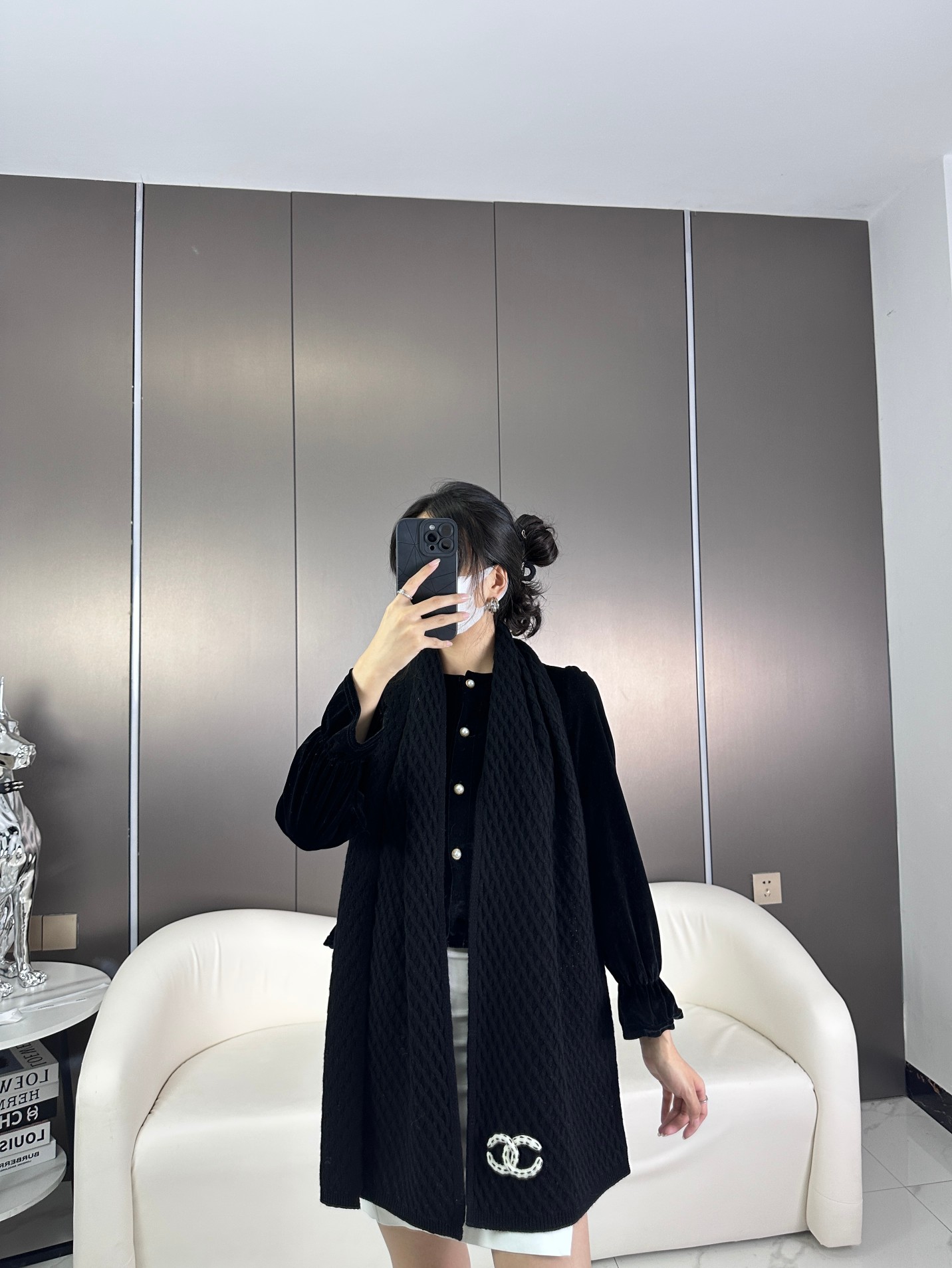 CHANEL 𝟐𝟎𝟐𝟑新款香奈儿新品 菱形格logo围巾