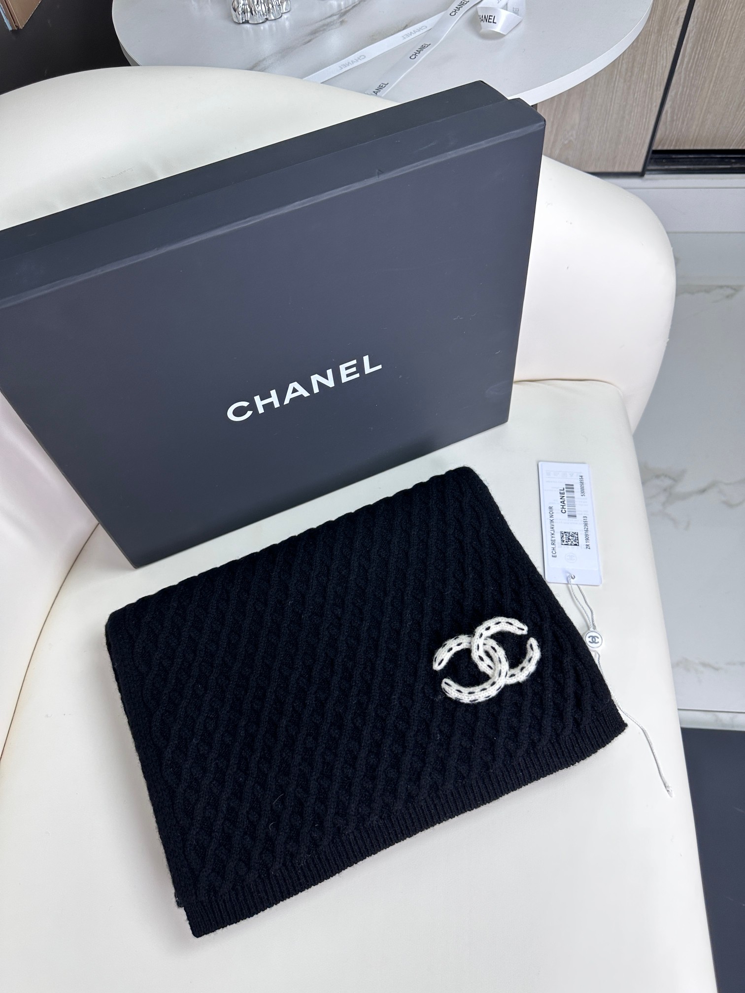 CHANEL 𝟐𝟎𝟐𝟑新款香奈儿新品 菱形格logo围巾