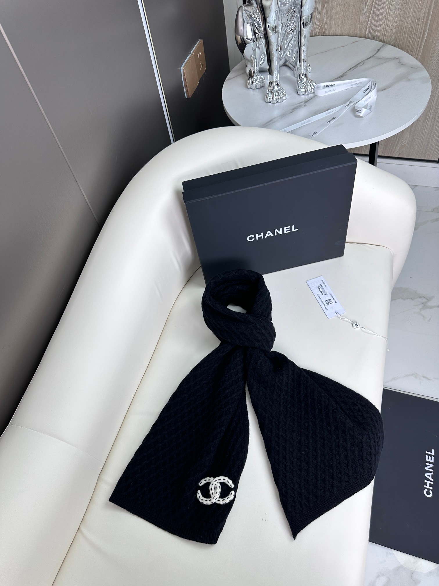 CHANEL 𝟐𝟎𝟐𝟑新款香奈儿新品 菱形格logo围巾