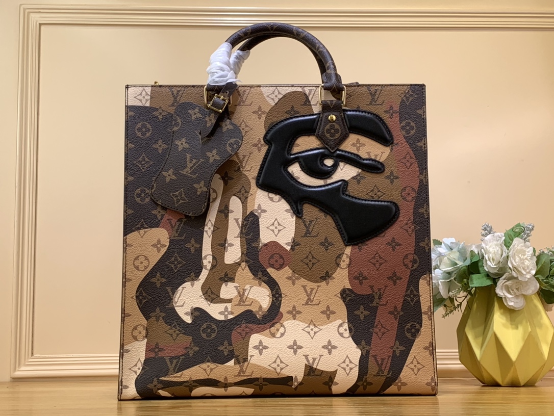 Louis Vuitton LV Sac Plat Bags Handbags Brown Canvas M46679