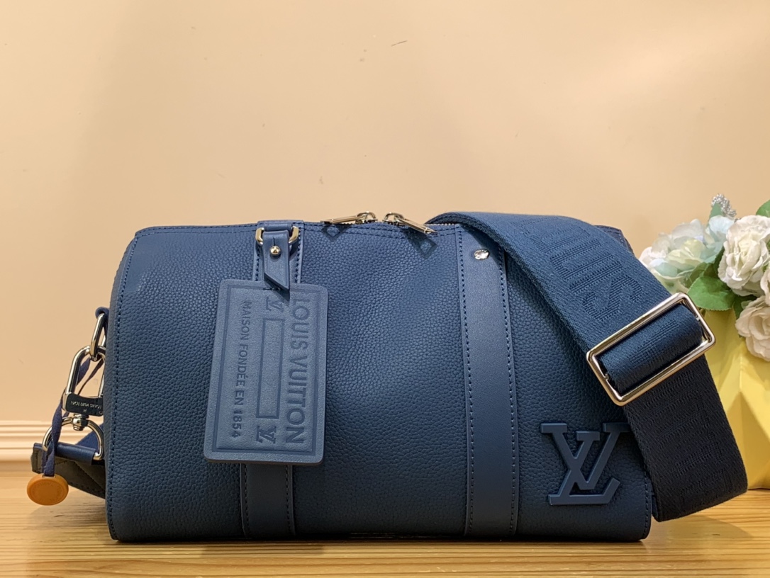 Louis Vuitton LV Keepall Bags Handbags Blue Cowhide Fall Collection City M59255