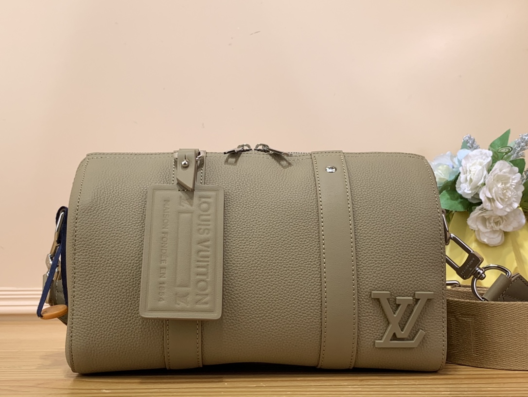 Louis Vuitton LV Keepall Bags Handbags Apricot Color Cowhide Fall Collection City M59255