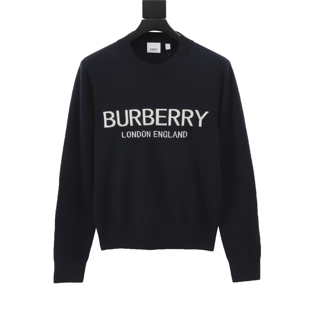 Burberry巴宝莉BBR 23SS 伦敦徽标打底圆领毛衣