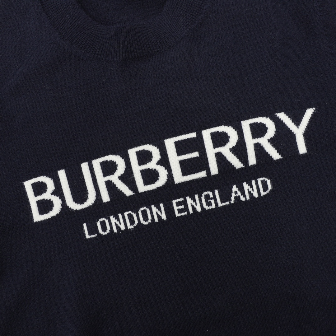 Burberry巴宝莉BBR 23SS 伦敦徽标打底圆领毛衣