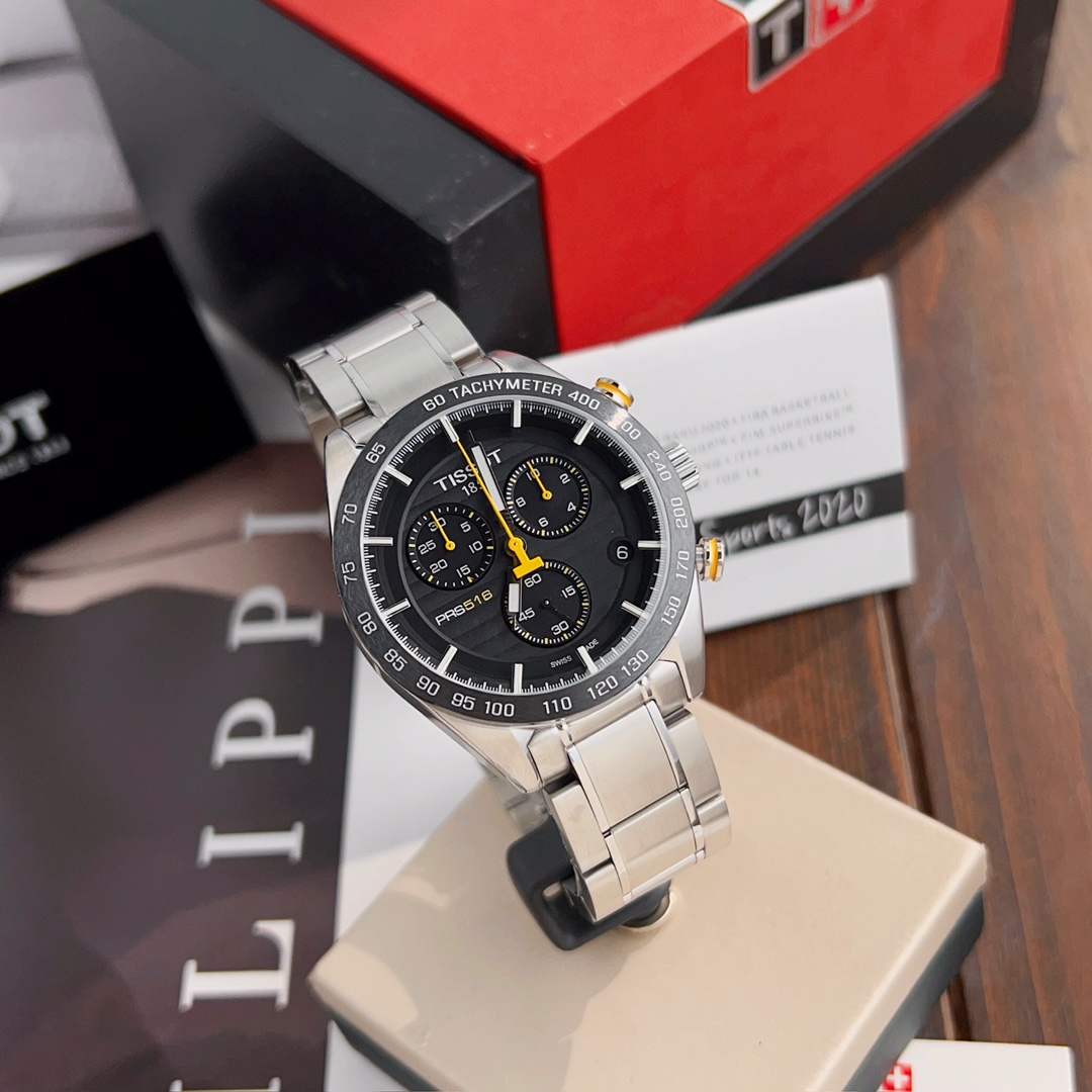 天梭 T100417A 钢带新款石英男表