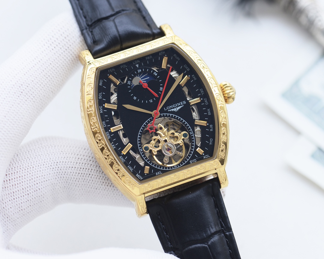 尊享价：550
品牌：浪琴-Longines🏅🏅
类型：男士腕表🎉🎉
壳套：顶级版316精钢L
表带：进口小牛皮表带
机芯：西铁城机械机芯⚙️
镜面：矿物质防刮镜面玻璃
尺寸：直径42mm厚12mm

🍷精致传承真实效果，品质保证！
‼️优雅格调瞬间提摄男士魅力，更是品位与生活尊贵象征！