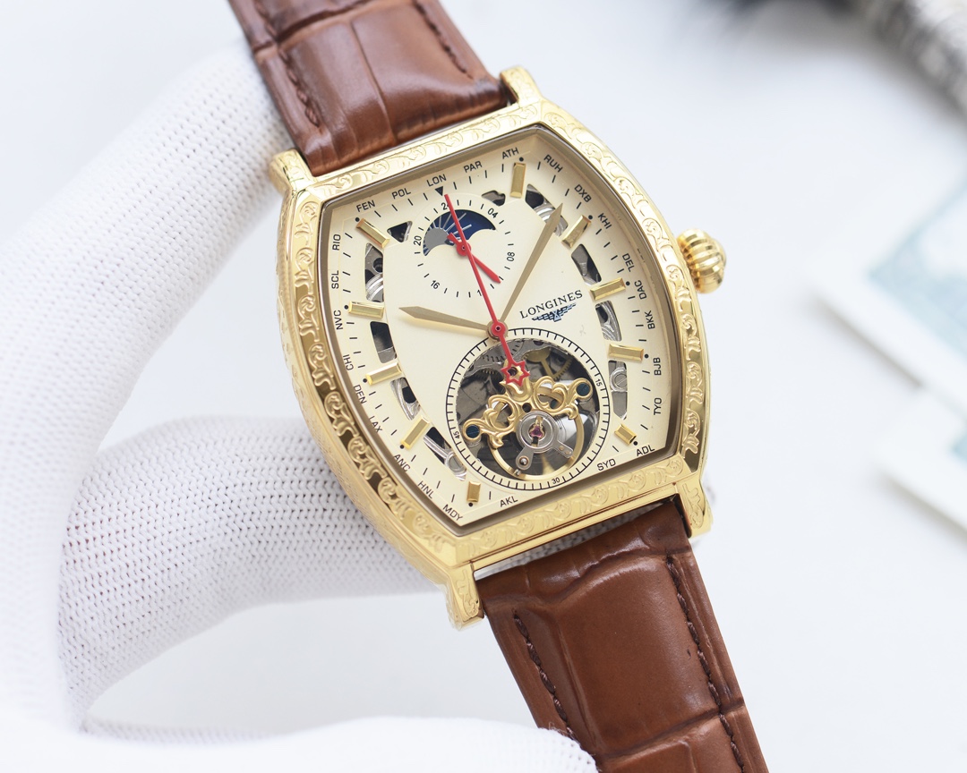 尊享价：550
品牌：浪琴-Longines🏅🏅
类型：男士腕表🎉🎉
壳套：顶级版316精钢L
表带：进口小牛皮表带
机芯：西铁城机械机芯⚙️
镜面：矿物质防刮镜面玻璃
尺寸：直径42mm厚12mm

🍷精致传承真实效果，品质保证！
‼️优雅格调瞬间提摄男士魅力，更是品位与生活尊贵象征！