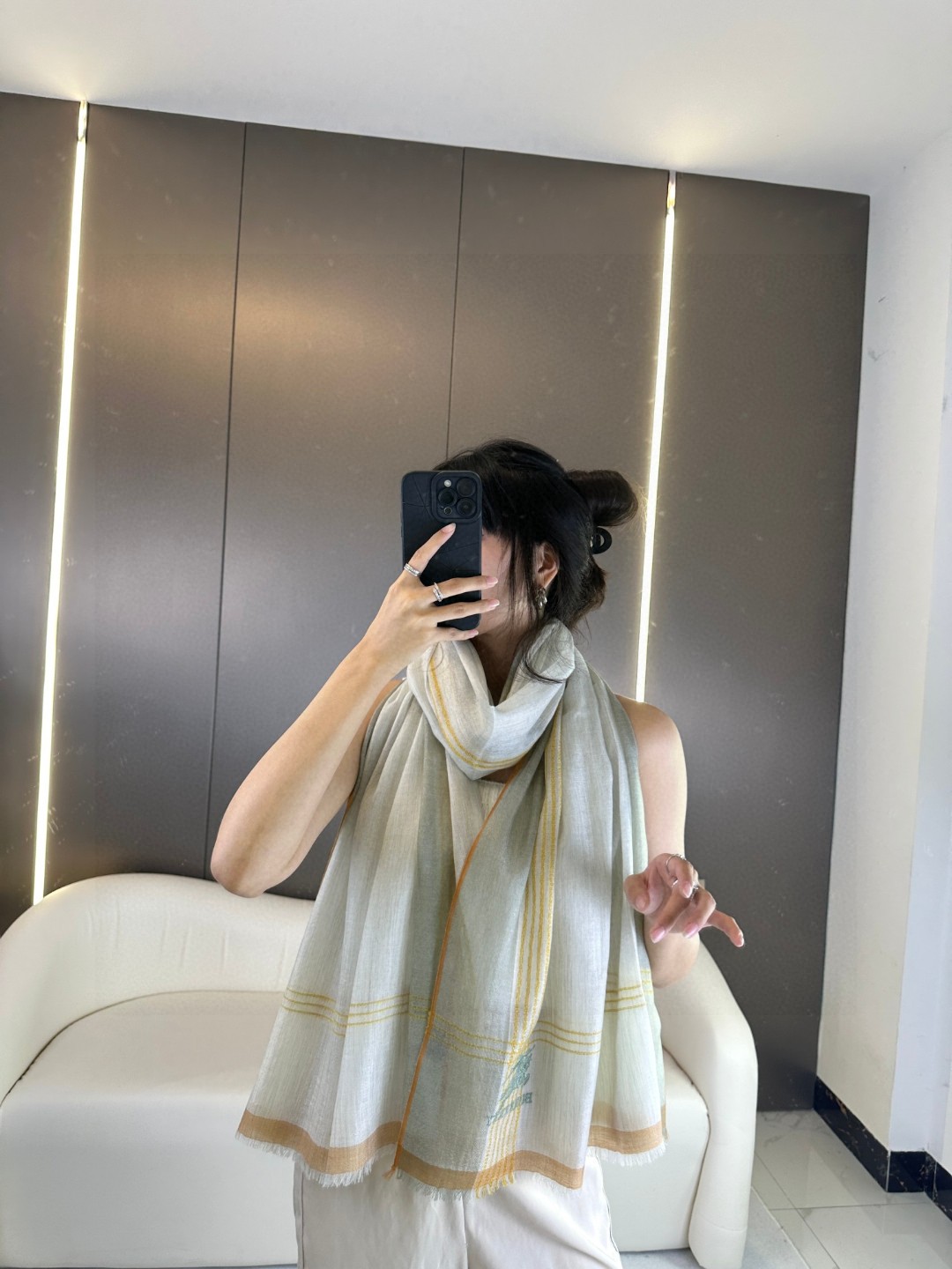 Burberry巴宝莉 格纹羊绒围巾
