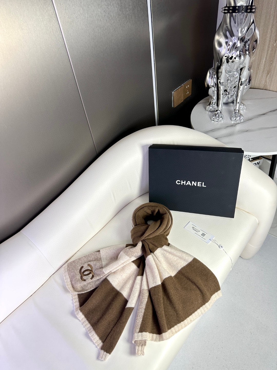 CHANEL 2023新款羊绒针织围巾