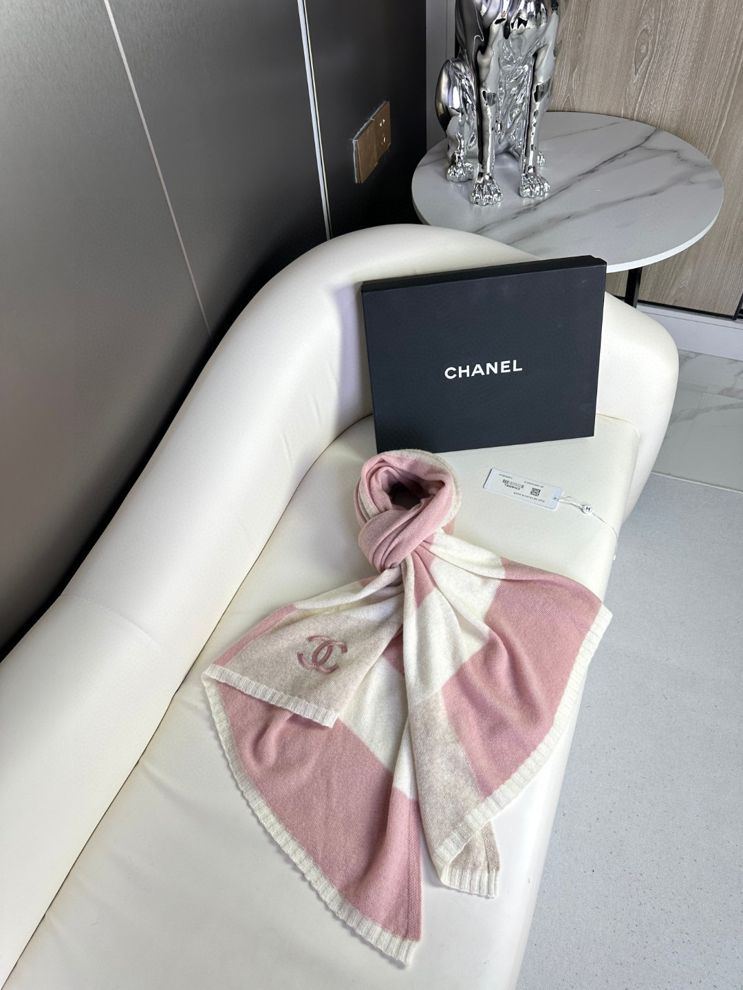 CHANEL 2023新款羊绒针织围巾