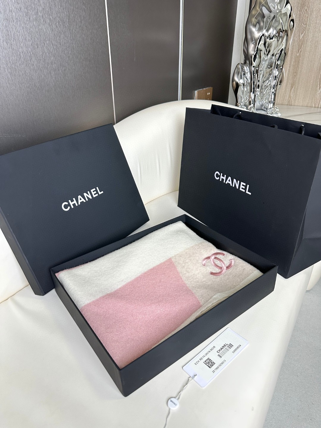 CHANEL 2023新款羊绒针织围巾