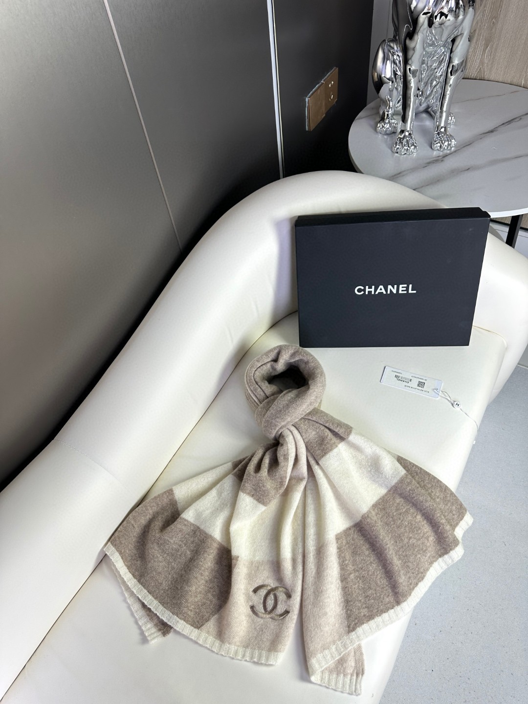 CHANEL 2023新款羊绒针织围巾