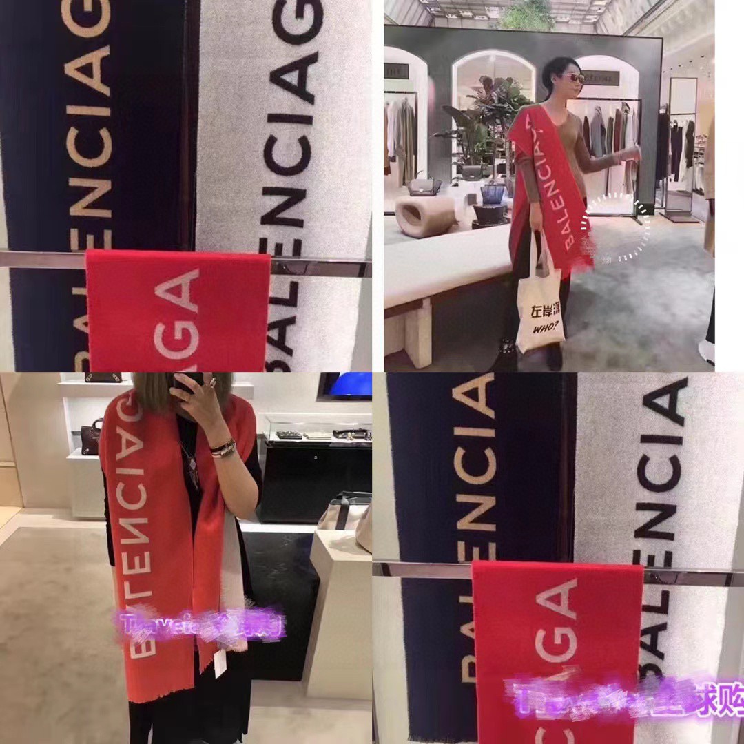 Balenciaga巴黎世家 2023新款羊绒围巾