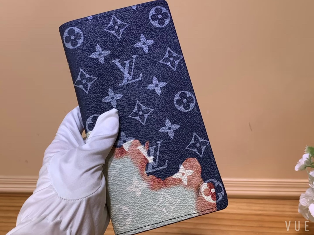 High Quality AAA Replica
 Louis Vuitton Wallet Card pack Blue Monogram Canvas M82900