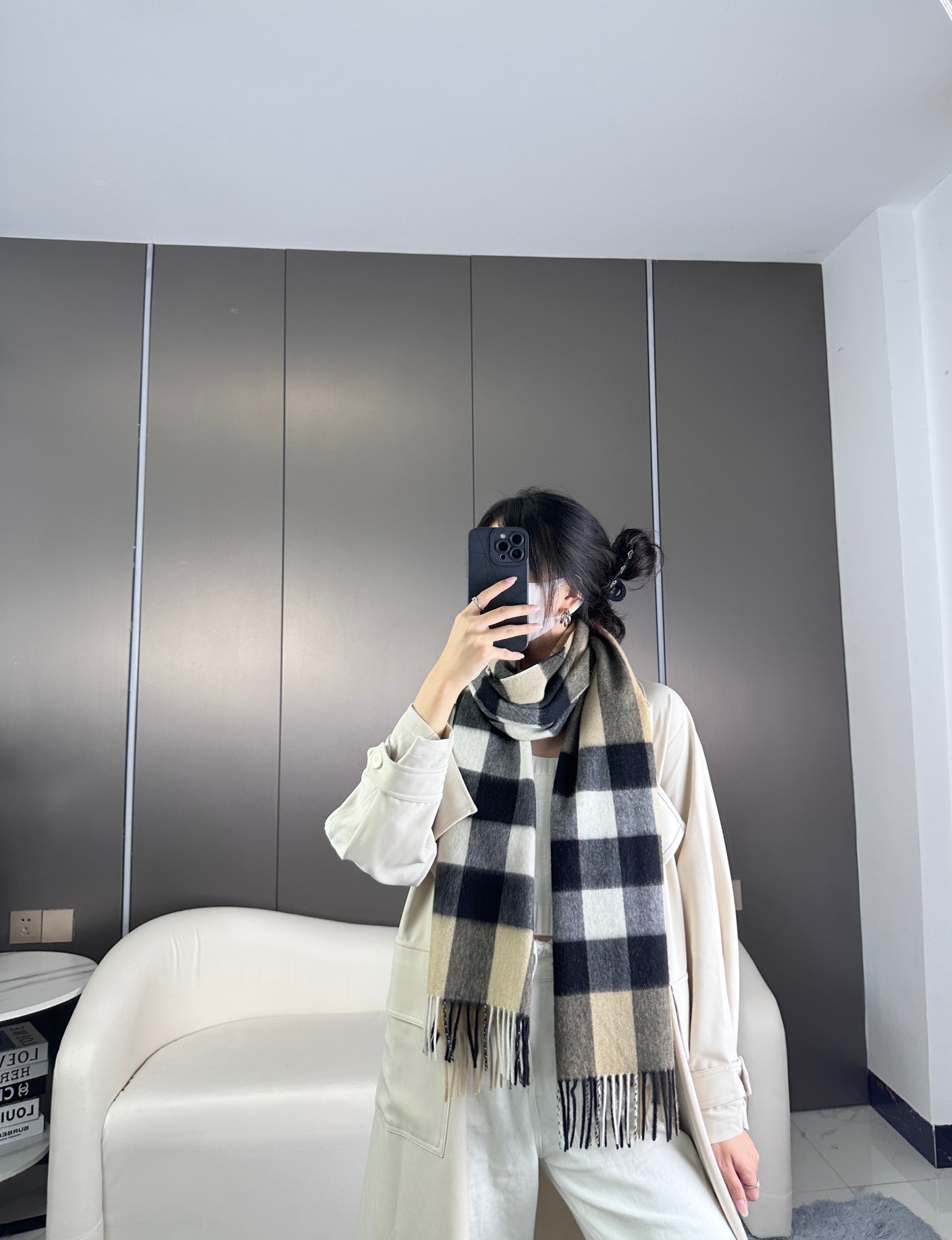 Burberry巴宝莉 经典羊绒格子围巾
