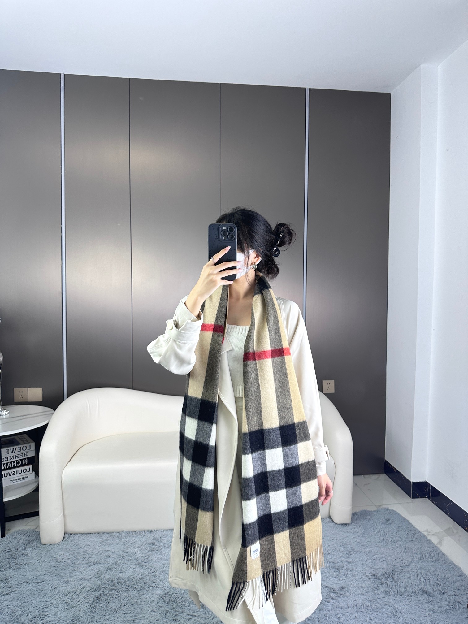 Burberry巴宝莉 经典羊绒格子围巾