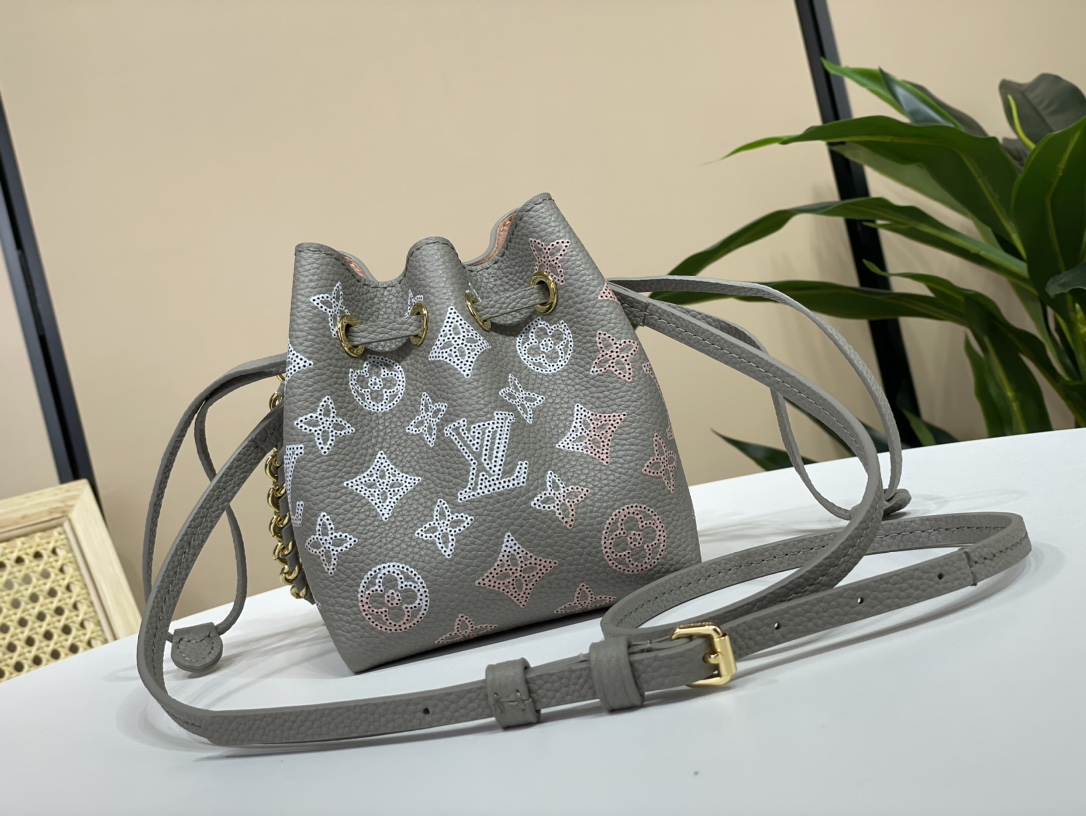 Louis Vuitton LV Pico Bella Bucket Bag Officially On Sale M82731 Gray Gradient (Punch Hollow Bag)
