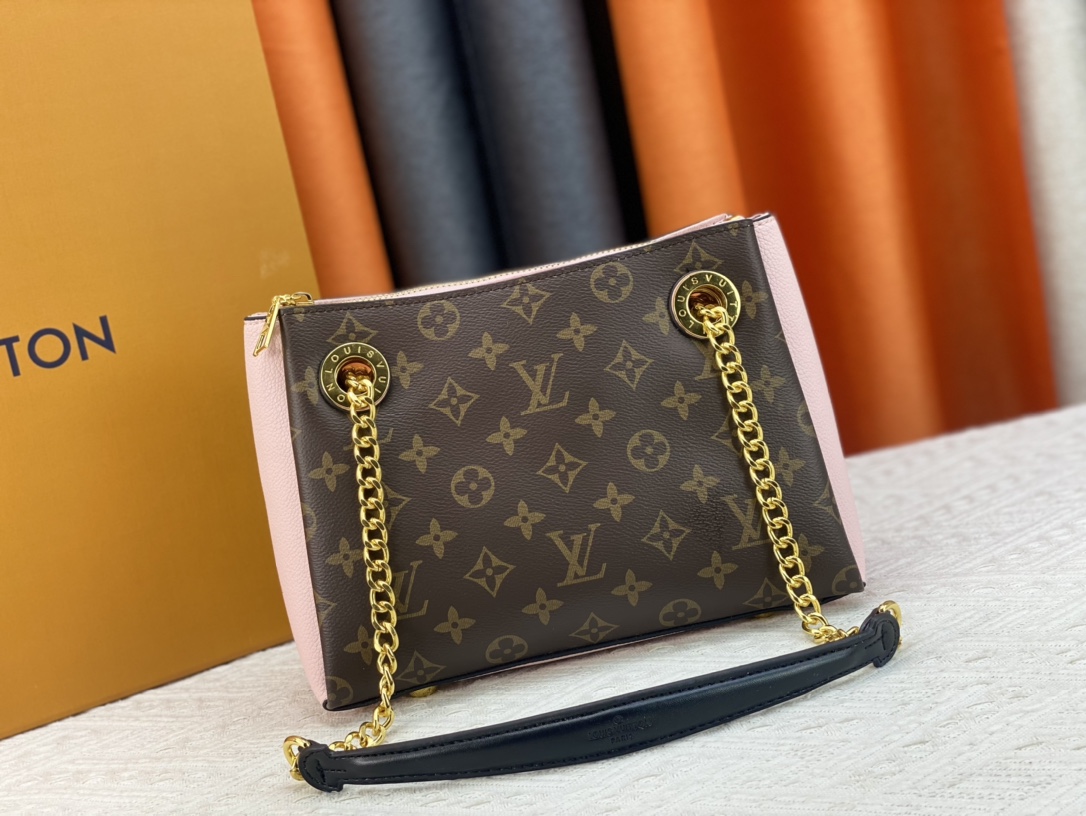Louis Vuitton Bags Handbags Black Gold Pink Red Monogram Canvas Calfskin Cowhide Fashion Casual M43777