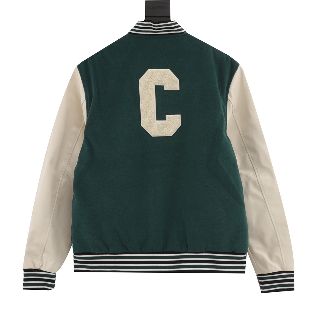 CELINE/Cyleen Big C Towel Embroidered Pelvis Jacket: Stylish and Versatile Fall/Winter Outerwear - 图片 2