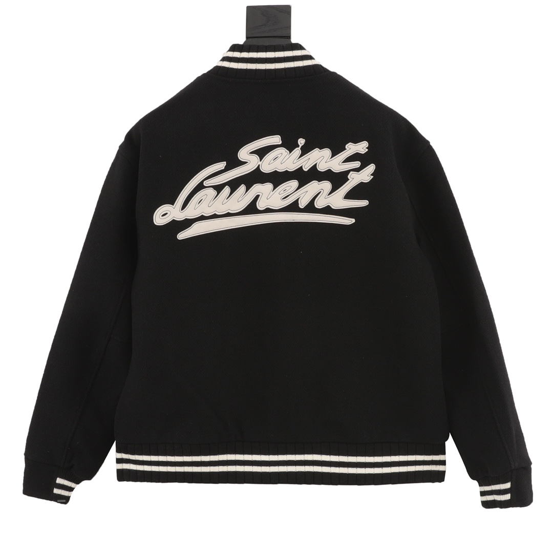 “SWIY Y517: Saint Laurent Paris Baseball Jacket with Market-Leading Fabric” - 图片 2