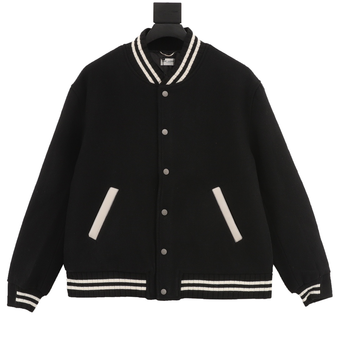 “SWIY Y517: Saint Laurent Paris Baseball Jacket with Market-Leading Fabric” - 图片 1