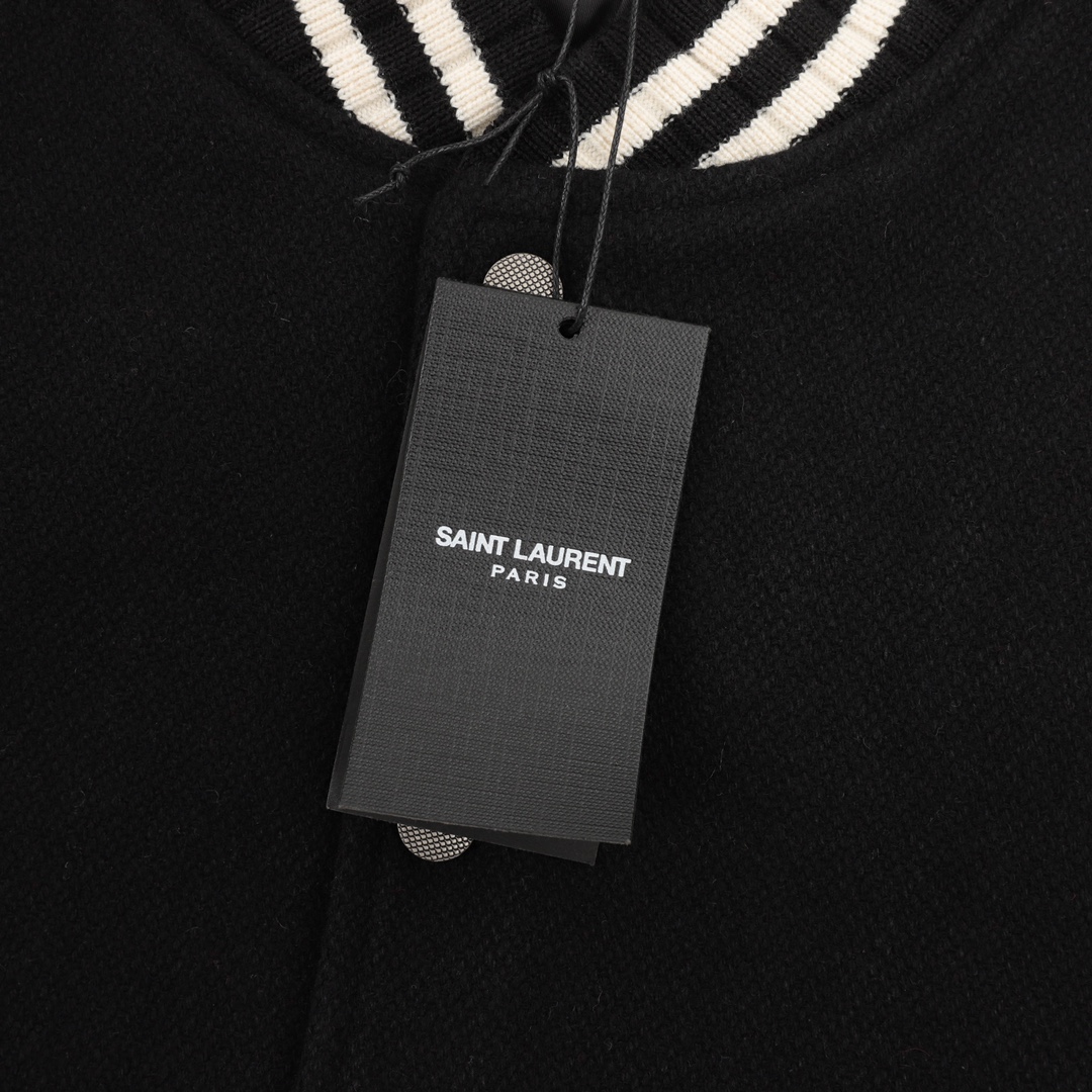 “SWIY Y517: Saint Laurent Paris Baseball Jacket with Market-Leading Fabric” - 图片 4