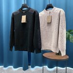 Burberry Clothing Knit Sweater Sweatshirts Splicing Unisex Knitting Weave Wool