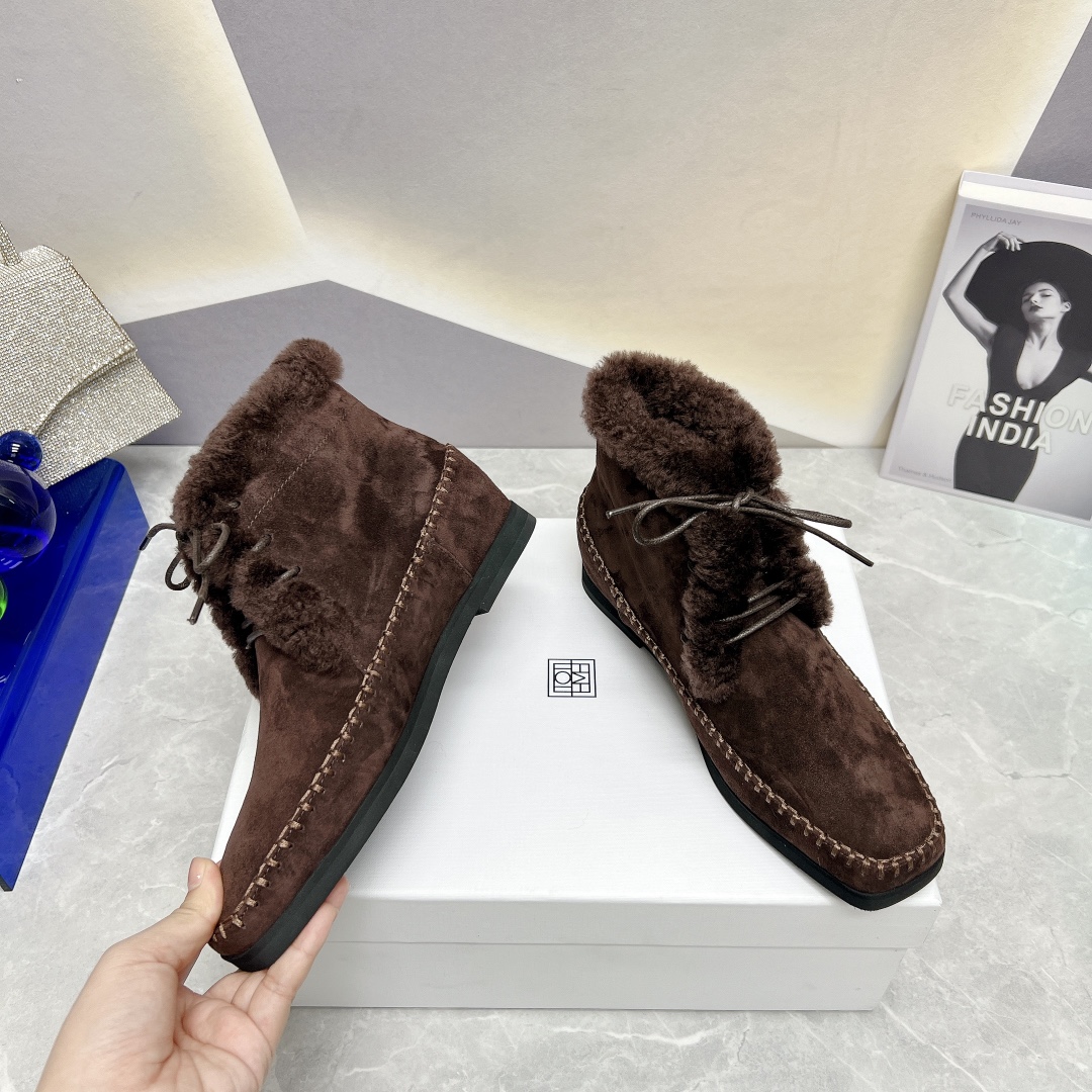 Toteme 2023 AW Nordic Recreational Shoe Series with Zirconium Fabric - 图片 4