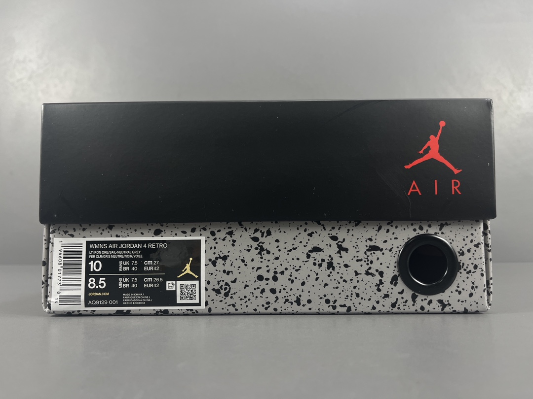 X版顶级AJ4灰色JordanAirJordan4“LightIronOreFrozenMoments中