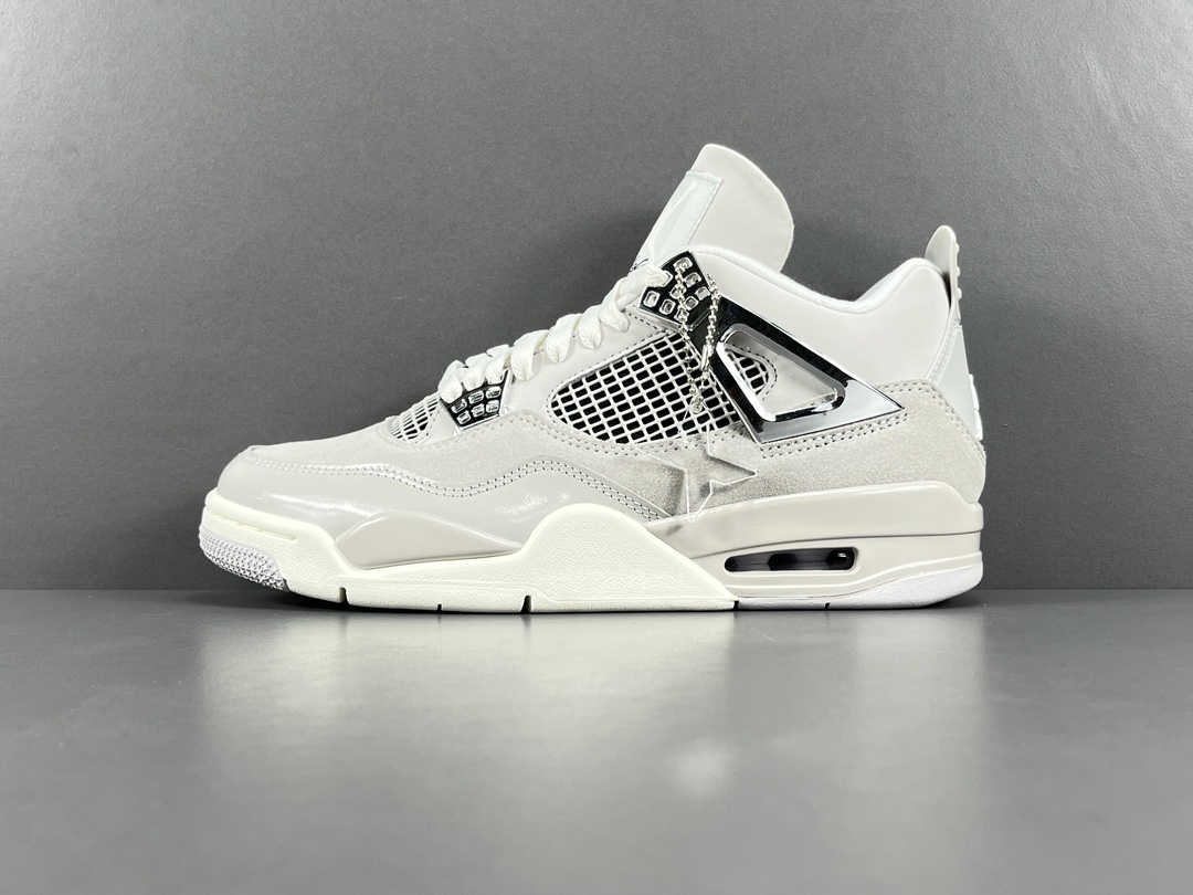 X版顶级AJ4灰色JordanAirJordan4“LightIronOreFrozenMoments中