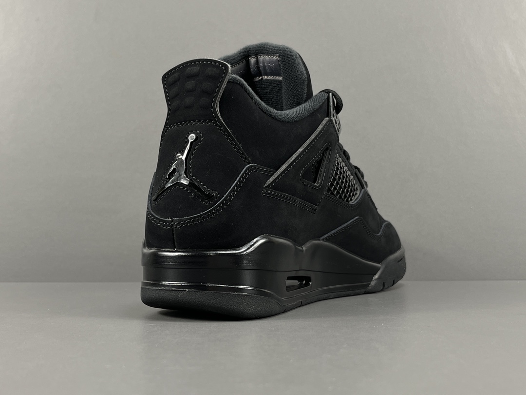 K版乔4黑猫JordanAirJordan4中帮潮流复古篮球鞋男女同款货号CU1110-010尺码36-