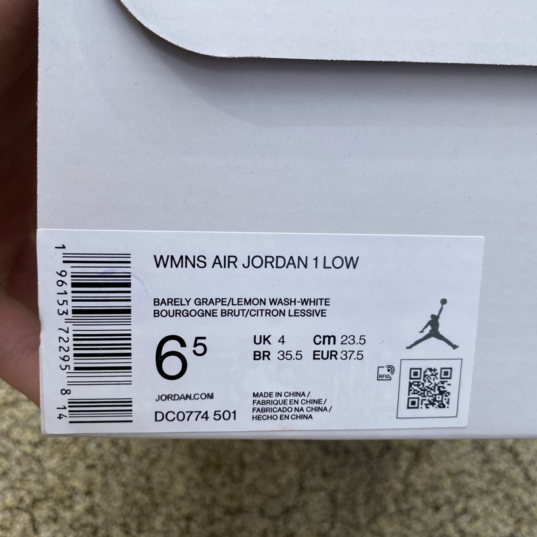 aj1白紫low尺码35.5-40纯原版️AirJordan1LowAJ1白紫低帮复古DC0774-50