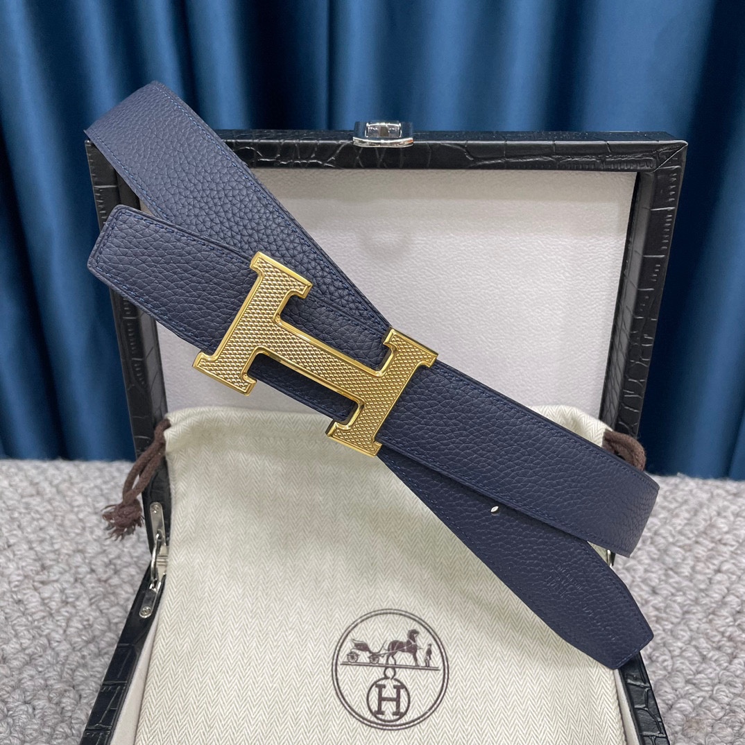 Hermes-爱马仕双面原版togo皮配精钢五金扣高品质宽度38mm