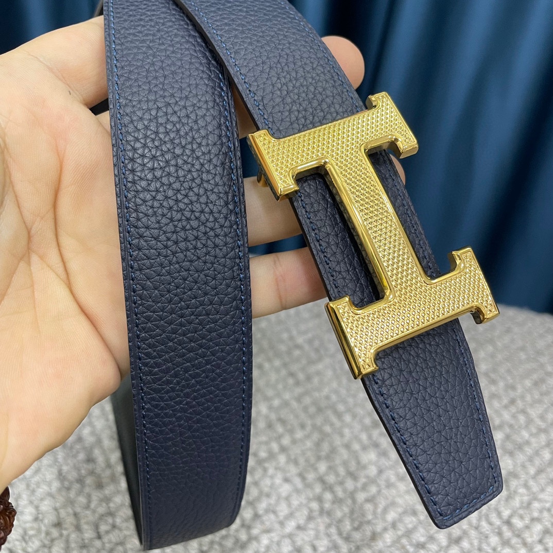 Hermes-爱马仕双面原版togo皮配精钢五金扣高品质宽度38mm