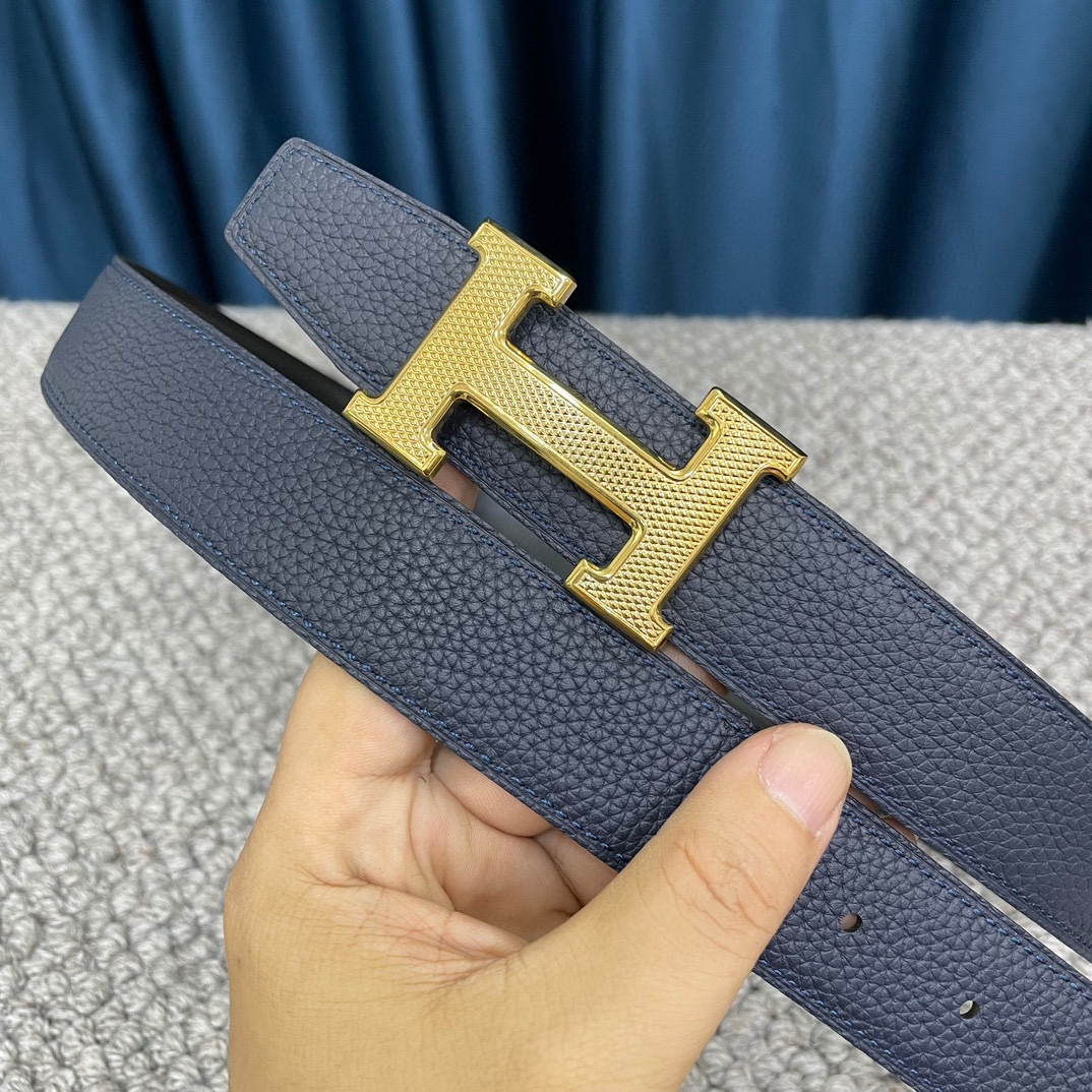 Hermes-爱马仕双面原版togo皮配精钢五金扣高品质宽度38mm